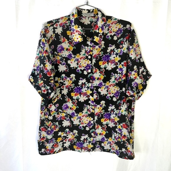 JAERGER SET BLOUSE SKIRT 2 PIECES SET BUTTON DOWN BLOUSE FLORAL SKIRT PLUS 16 - Picture 4 of 16